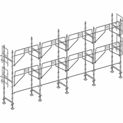 Échafaudage Altrad Façadier 78 M² 1 Échafaudage Altrad Façadier 78 M²