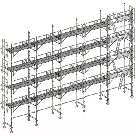 Échafaudage Altrad Façadier 160 M² 1 Échafaudage Altrad Façadier 160 M²
