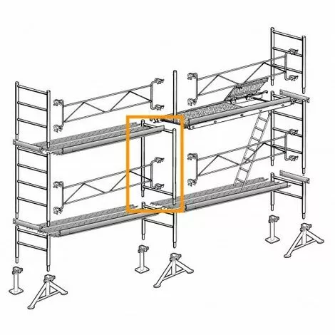 ALTRAD - Échelle 2 M - 2 Barreaux Percee - Gamme échafaudage De Maçon - VITO 49 - Réf: J00080 2 ALTRAD - Échelle 2 M - 2 Barreaux Percee - Gamme échafaudage De Maçon - VITO 49 - Réf: J00080 – Image 2